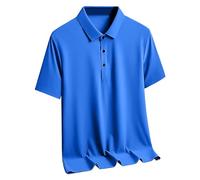 Mens Ice Silk Polos Shirts Short Sleeve Casual Tee Tops Plus Size Collared Slim Fit Tops Polka Dots Golf Polos T Shirts Button Down Pullover Tops Gym Workout Fitness Tee Tops Office Work