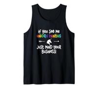 Mens If You See Me Unicorn Hunting Just Mind Your Business Poly Tank Top