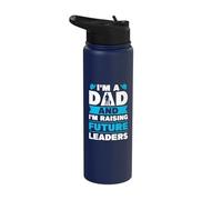 Mens I'm A Dad and I'm Raising Future Leaders Stainless Steel Insulated Water Bottle