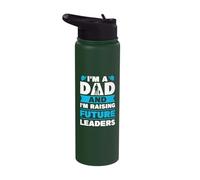 Mens I'm A Dad and I'm Raising Future Leaders Stainless Steel Insulated Water Bottle