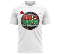 Mens Im A Darts Player Whats Your Superpower T Shirt - Darts Birthday Darts Player Gifts for Him - Dartboard Tee, S, White