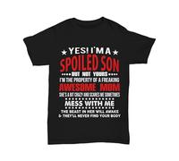 Men's I'm A Spoiled Son T-Shirt from Awesome Mom Tee Mother Son Gift Black M