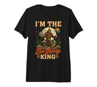 Mens I'm The Birthday King Bigfoot Sasquatch Party Premium T-Shirt