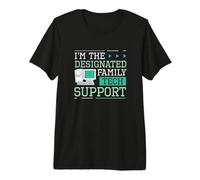 Mens I'm The Designated Family Tech Support Funny Computer Nerds Premium T-Shirt