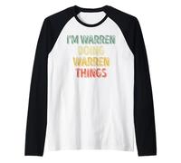 Mens I'm Warren Doing Warren Things Shirt Personalized First Name Raglan Baseball Tee
