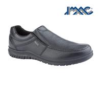 Mens IMAC Leather Waterproof Imactex Twin Gusset Padded Comfort Slip On Shoes