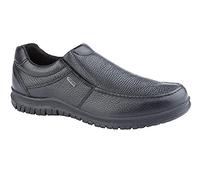 Men's iMac Twin Gusset Imactex Waterproof Leather Slip On Shoes M227A (Black, Numeric_8)