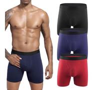 Mens Incontinence Underwear, Octipa Men's Ultra-Absorbent Incontinence Boxer Briefs, Leak-Proof Boxer Briefs with Front Opening, Comfort and Leak-Proof, Washable & Reusable Panties (3PCS-C,L)