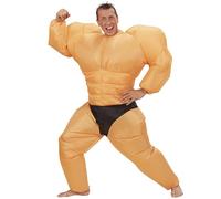 Mens Inflatable Bodybuilder Costume for TV Cartoon & Film Fancy Dress