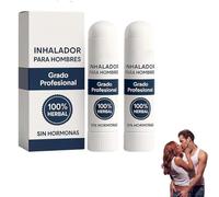 Men's Inhaler, Natural Nasal Inhaler Stick, Menstick Nasal Inhaler, Portable Nasal Inhaler for Men, Stress Relief, Energy Boost & Mental Clarity, Provides Everyday Comfort (2Pcs)