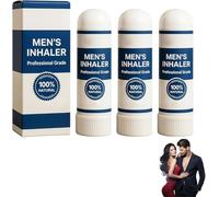Men's Inhaler -Natural Nasal Inhaler Stick, Restores Energy and Vitality, Male Vitality Boost and Mental Clarity, Provides Everyday Comfort for Men (3 Pcs)
