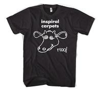 Men's Inspiral Carpets Unisex T Shirt Colours Black M
