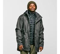 Peter Storm Men’s Textured Jacket with Adjustable Hood, Waist Adjuster & 5 Pockets, Waterproof & Insulated Winter Coat, Raincoat (UK, Alpha, M, Regular, Regular, Grey)