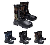Men's Insulated Waterproof Winter Snow Boots Duck Boot Warm Outdoor Boots Mid Calf Water Resistant Snow Rain Thermal Fur Fleece Lined Winter Mud Mucker Farm Yard Boot UK 7 Ladies #02_Green Footwear