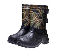Men's Insulated Waterproof Winter Snow Boots Duck Boot Warm Outdoor Boots Mid Calf Water Resistant Snow Rain Thermal Fur Fleece Lined Winter Mud Mucker Farm Yard Boot UK 8.5 Ladies #01_Green Footwear
