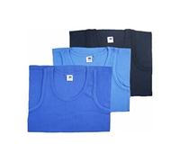 Mens Interlock Vests 100% Pure Cotton Assorted Blues 3 OR 6 Pack Sizes S- 5XL (as8, Alpha, xx_l, Regular, Regular, 3)