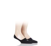 Men's Invisible Cotton Socks Burlington Everyday Black Navy Grey White - 2 Pairs