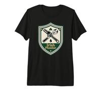 Mens Irish Plumber Celtic Tool Crest Design Graphic Premium T-Shirt