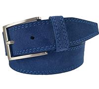 MENS ITALIAN SUEDE BELT 35MM FORMAL CASUAL (ROYAL BLUE, SMALL-30-32-INCHES)