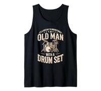 Mens It's A Mistake to Underestimate an Old Man with A Drum Set Tank Top