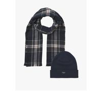 Men's Jack & Jones FROST DNA Mens Beanie & Scarf Navy - Black