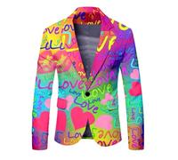 Mens Jacket Big Casual Mens Jacket Lapel Single-Coloured Pocket Decoration Mens Suit Classic Business Suit Mens Jacket C-04 S