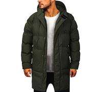 Mens Jacket Coats for Men Men's Winter and Jackets Bomber Quilted Zipper Puffer Coat Uk Thermal Long Down Longline Outdoor Padded Loose with Pocekts Sleeve Waterproof Warm Lightweight,8XL,Green
