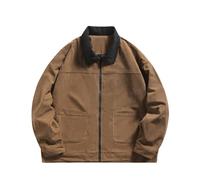 Mens Jacket Corduroy Lightweight Full Zip Up Jacket Windbreaker Bomber Trucker Lapel Coats Adult Soft Comfy Casual Coats Oversized Leisure Sportswear jackets Business Going Out Plus Size 5XL