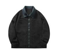 Mens Jacket Corduroy Lightweight Full Zip Up Jacket Windbreaker Bomber Trucker Lapel Coats Adult Soft Comfy Casual Coats Oversized Leisure Sportswear jackets Business Going Out Plus Size 5XL Sale