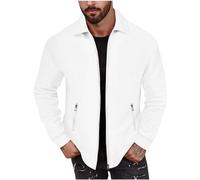 Mens Jacket Harrington Jacket Lightweight Breathable Jackets Long Sleeve Zip Up Laydown Collar Bomber Coat Waffle Casual Fall Windbreaker Outwear Baseball Collar Cargo