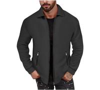 Mens Jacket Harrington Jacket Lightweight Breathable Jackets Long Sleeve Zip Up Laydown Collar Bomber Coat Waffle Casual Fall Windbreaker Outwear Baseball Collar Cargo