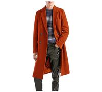 Men's Jacket Peacoat, Men's Winter Fashion Long Wool Overcoat Anorak Style Jacket for Gentlemen Soft Warm Comfortable Outerwear