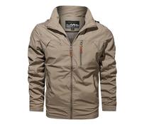 Mens Jacket Sale Clearance Waterproof Breathable Large Sizes Overcoat Jacket Chest Pocket Casual Sport Autumn Sweatshirt Stand-Up Collar Jacket Bomber Jacket Winter Jackets for Men UK Size M-5XL