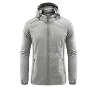 Mens Jacket Skin Windbreaker New Casual Zipper Pocket Sunwear Thin Sports Jacket Cargo Outwear Water Resistant Jacket Warm Travelling Walking Outwear Coat Classic Retro UK