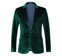Men's Jacket Sporty Modern Blazer Men's Velvet Slim Fit Leisure Suit Jacket 1 Button Lightweight Suit Jacket Comfortable Suit Jacket with Pockets Winter Jacket Men's Suit for Business Wedding Formal