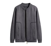 Men's Jacket Sporty Slim Fit Modern Jacket Casual Simplicity Jacket Modern Cardigan Men's Cotton Oversize Sweater Knitted Jumper Traditional Jacket Loose Fit Top, darkgray, L