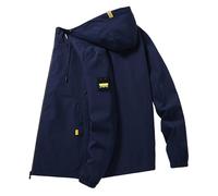 Mens Jackets Baseball for Men Waterproof Running Clothes Classic Coats Casual Jacket Fleece Water Proof Men's Zip/Button Spring Smart Full Windproof