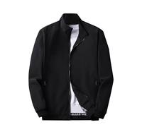 Men's Jackets Clearance Oversized Bomber Coats Solid Full Zip Long Sleeve Coats Office Work Business Jacket Outdoor Lightweight Thin Windbreaker Casual Loose Coats Fall Winter Comforty Outwear M-5XL