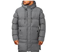 Men's Jackets Down Jacket Men Long Coat Winter for Uk Thermal Mens Zipper Bomber Outdoor Quilted Puffer Padded Coats Waterproof Lightweight Loose with Pocekts Sleeve and Longline Warm,6XL,Grey
