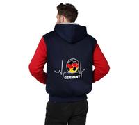Men'S Jackets Loose Relaxed German Football National Flag Fleece Jacket Women'S Coats Men'S Polyester Padded Fleece Lined Full Zip Up Hoodie Sweatshirt Jacket Men'S Outdoor Fleece Jackets