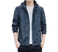 Men'S Jackets - Male Solid Color Hooded Windproof Zipper Cardigan Jacket Casual Sports Loose Jacket for Gentleman (Black M)