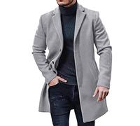 Men's Jackets Size Winter Coat Lapel Collar Long Sleeve Padded Leather Jacket Thick Coat Sheepskin Jacket Men's Bomber Jacket Lightweight Transition Jacket, gray, L