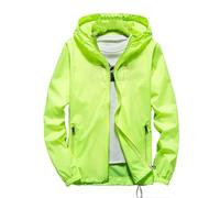 Mens Jackets Smart Casua Oversized-Hooded Thin Jackets Quick Dry Windbreaker Sports Outwear For Man Full Zip Pocket Shacket For Holiday Outdoor Use 01 Green 7XL