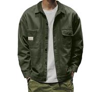 Mens Jackets Smart Casual-Summer Bomber Jackets Baseball Sportwear Button Down Lapel Collar Softshell Outwear Windbreaker Holiday Trench Coat Flap Pocket Green 3XL