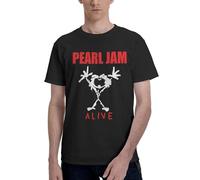 Men's Jam Music Rock Band Pearl Cotton T-Shirts Classic Crewneck Short Sleeves Simple&Versatile Daily Commute Essential Black M