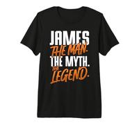 Mens James Personalized Name The Man The Myth The Legend Premium T-Shirt