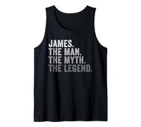 Mens James The Man The Myth The Legend First Name Tank Top