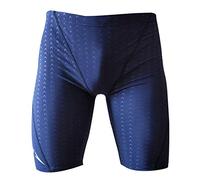 Men's Jammer Swim Trunks Quick-Dry Slim-Fit Compression Competition Swim Shorts Elastic Lace-Up Athletic Swimsuit Bottom (Blue, 4XL)