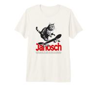 Mens Janosch - Cute Boy Name with Cool with Cool Cat & Skateboard Premium T-Shirt