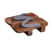 Men's Japanese Double Toothed Wooden Clogs, Japanese Traditional Clogs Geta Sandals Traditional Geta Wooden Clogs Shoes,Anti-Skid Floral Slippers Sandals Wooden Flip Flops(Size:EU 43,Color:Golden)